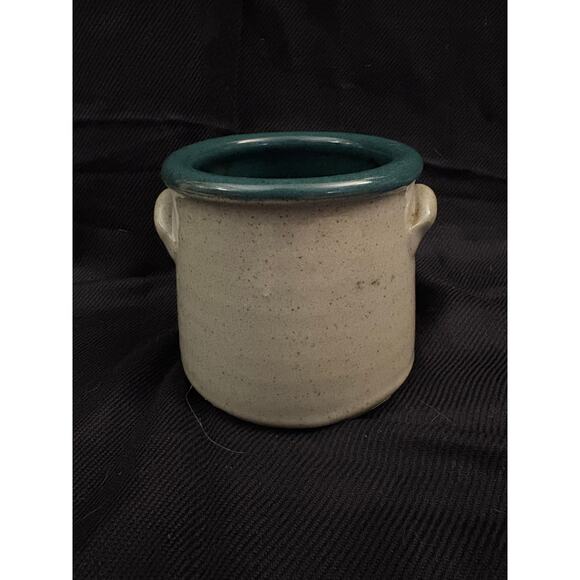 Great Bay Pottery NH Salt-glazed Mini Crock Patriotic Heart Country Primitive - Picture 6 of 8